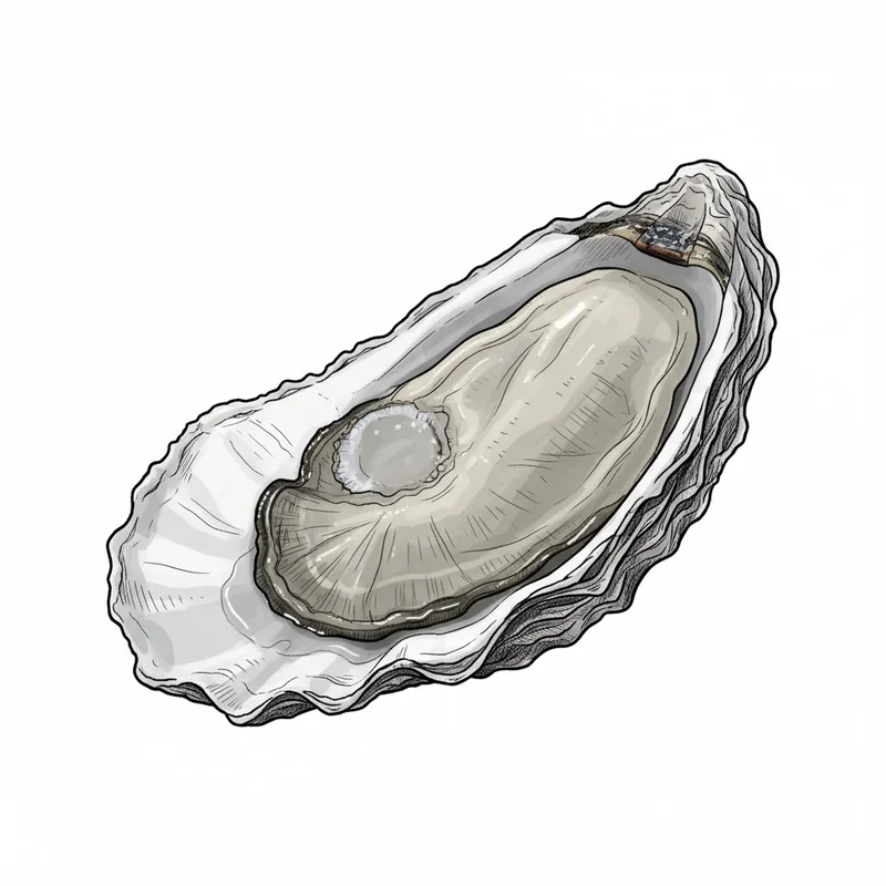 38 Degrees North oyster illustration