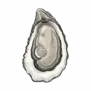 Apalachicola oyster illustration