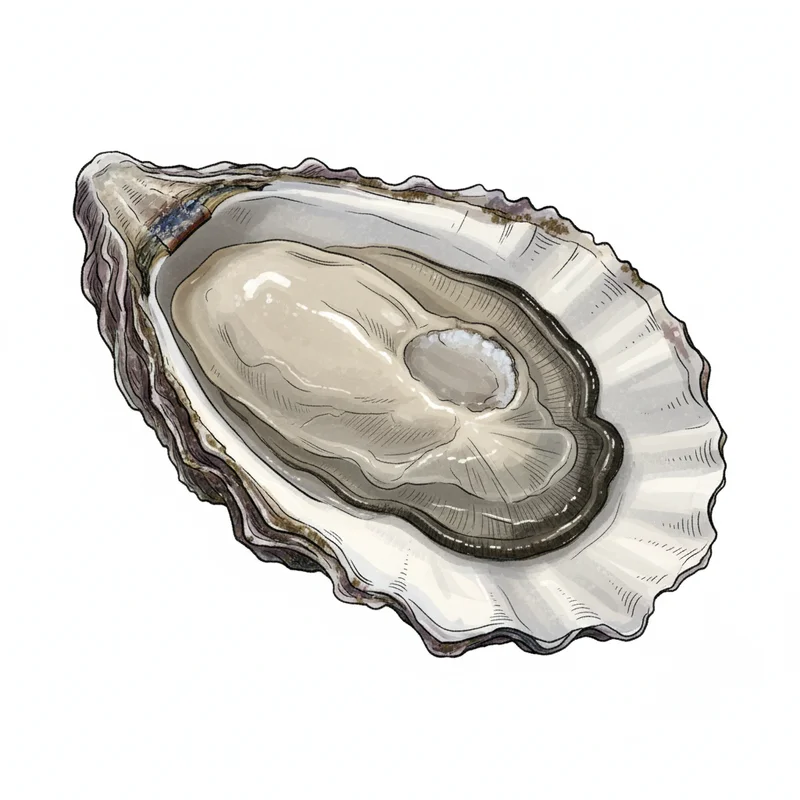 Bald Point oyster illustration