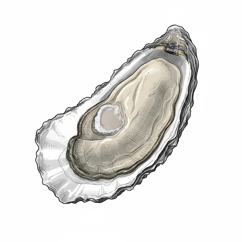 Basket Island oyster illustration