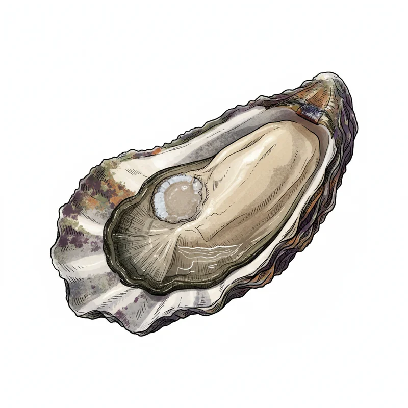 Baynes Sound oyster illustration