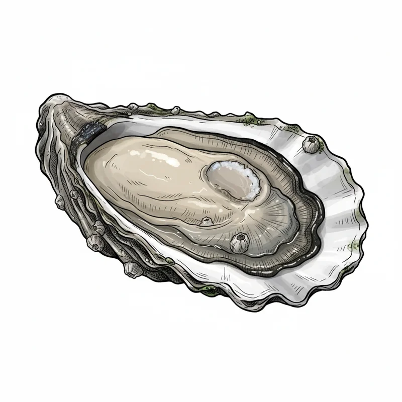 Beach Angel oyster illustration