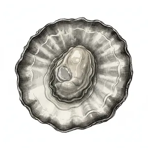 Belon (France) oyster illustration