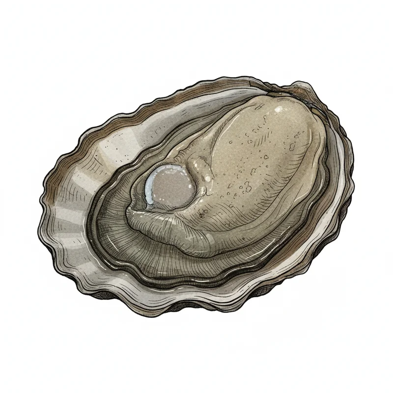 Belon oyster illustration