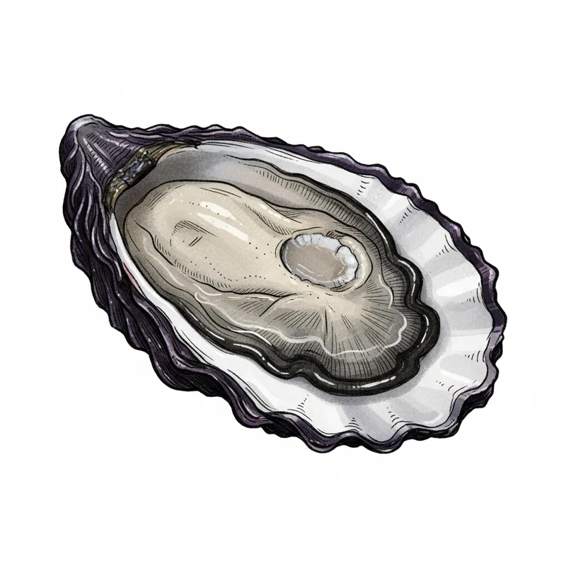 Black Pearl oyster illustration