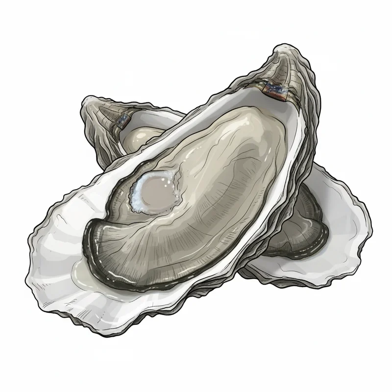 Blackberry Point oyster illustration