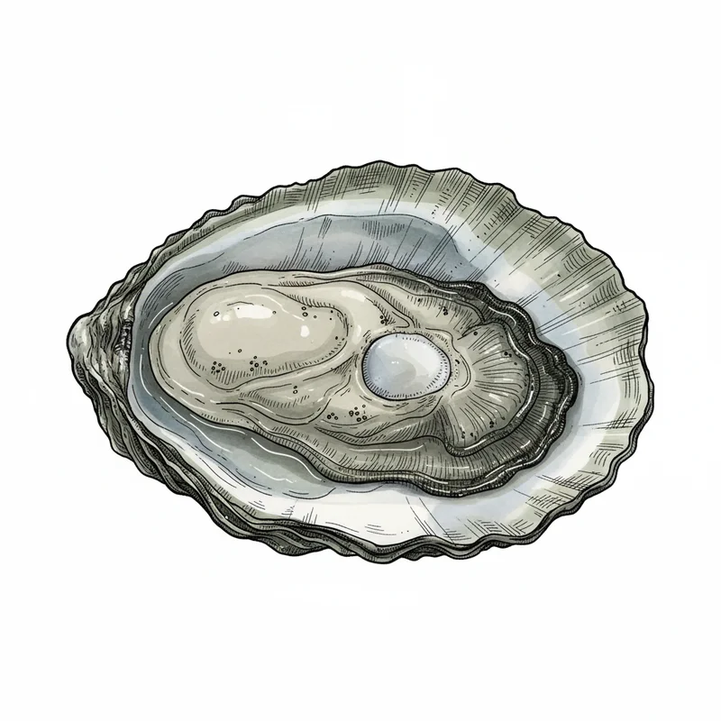 Bluff oyster illustration