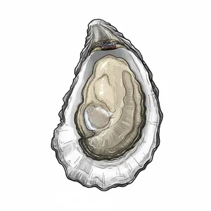 Bluffton oyster illustration