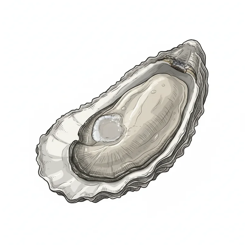Bodega Bay Atlantic oyster illustration