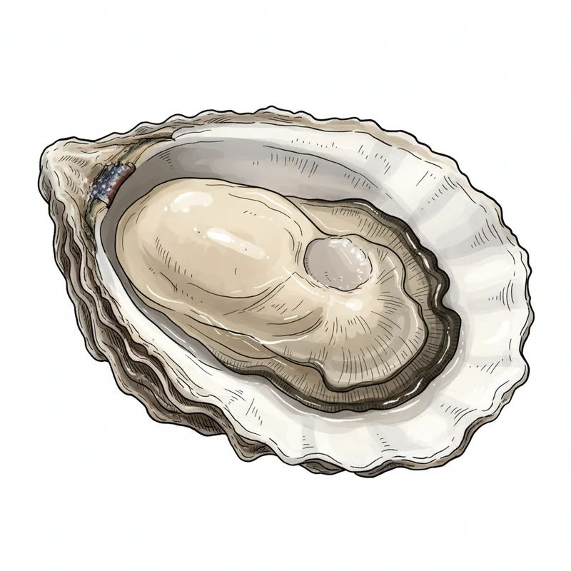 Bodega Bay Kumamoto oyster illustration