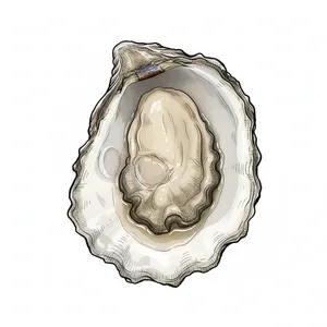 Bodega Bay Kumamoto oyster illustration