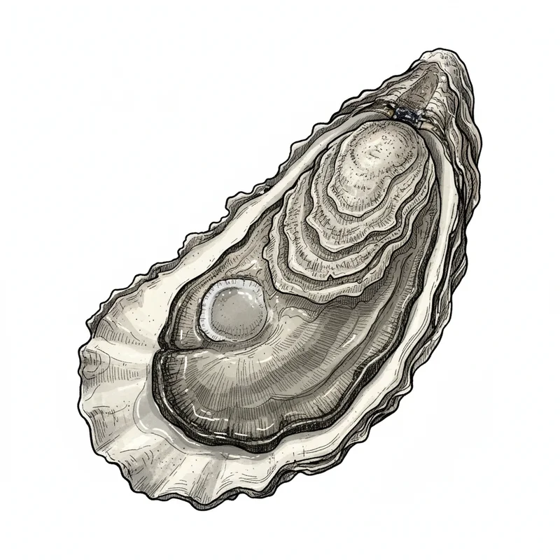 Bodie Island oyster illustration