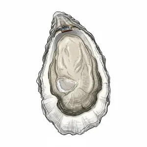 Bulls Bay oyster illustration