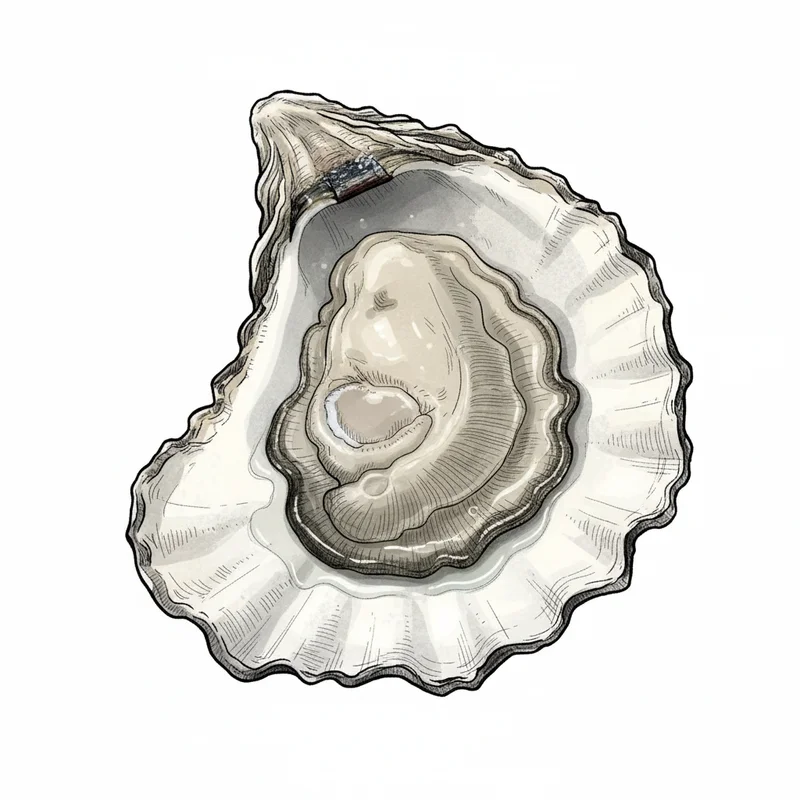 Calm Cove oyster illustration