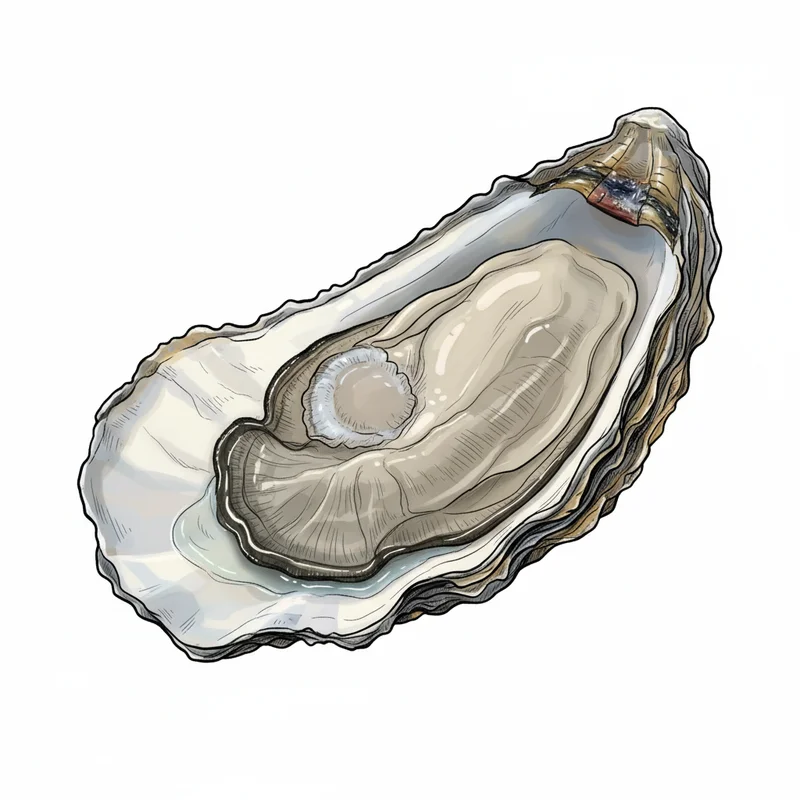 Caminada Bay oyster illustration