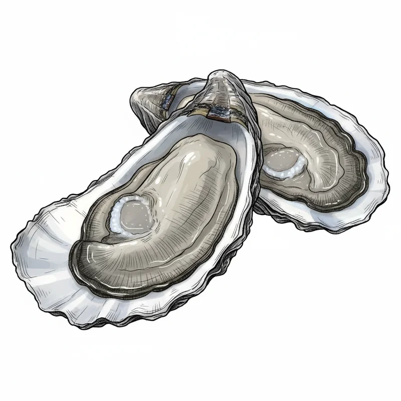 Cape North oyster illustration