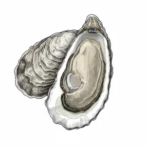 Cape North oyster illustration