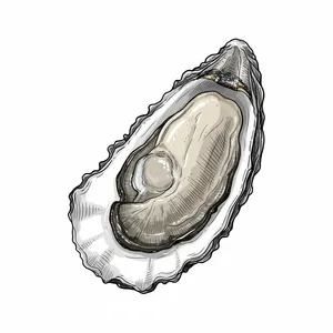 Caraquet oyster illustration