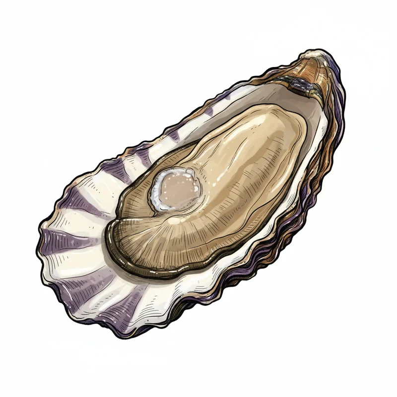 Carlsbad Blonde oyster illustration