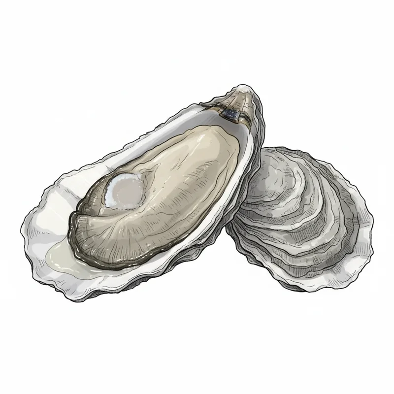 Cedar Island oyster illustration