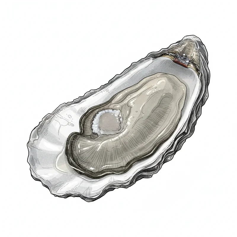 Chincoteague oyster illustration
