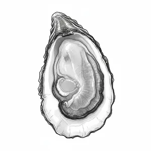 Chincoteague oyster illustration