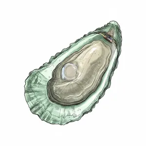 Colville Bay oyster illustration