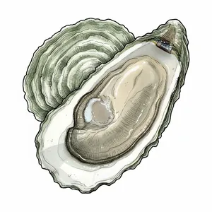 Crab Slough oyster illustration