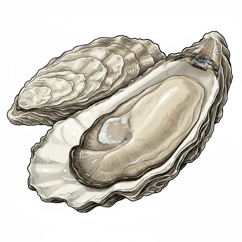 Cuttyhunk oyster illustration