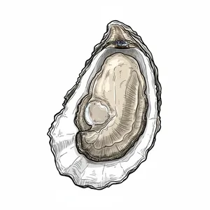 Cuttyhunk oyster illustration