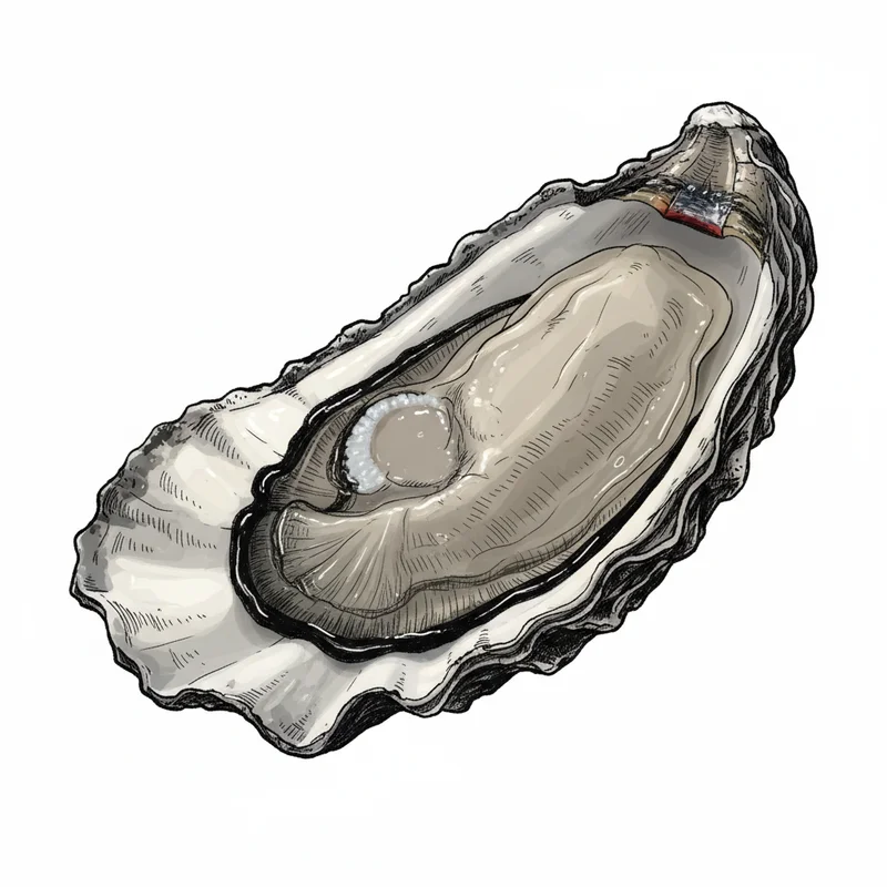 Dabob Bay oyster illustration