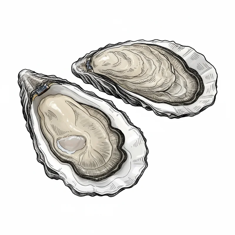 Daisy Bay oyster illustration