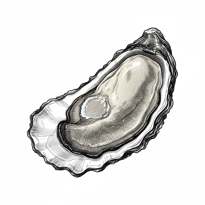 Damariscotta oyster illustration