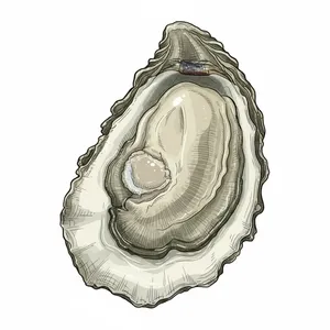 Deep Bay oyster illustration