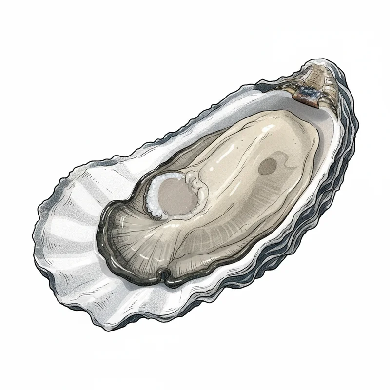 Denman Island oyster illustration