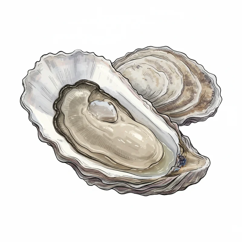 Drakes Bay oyster illustration