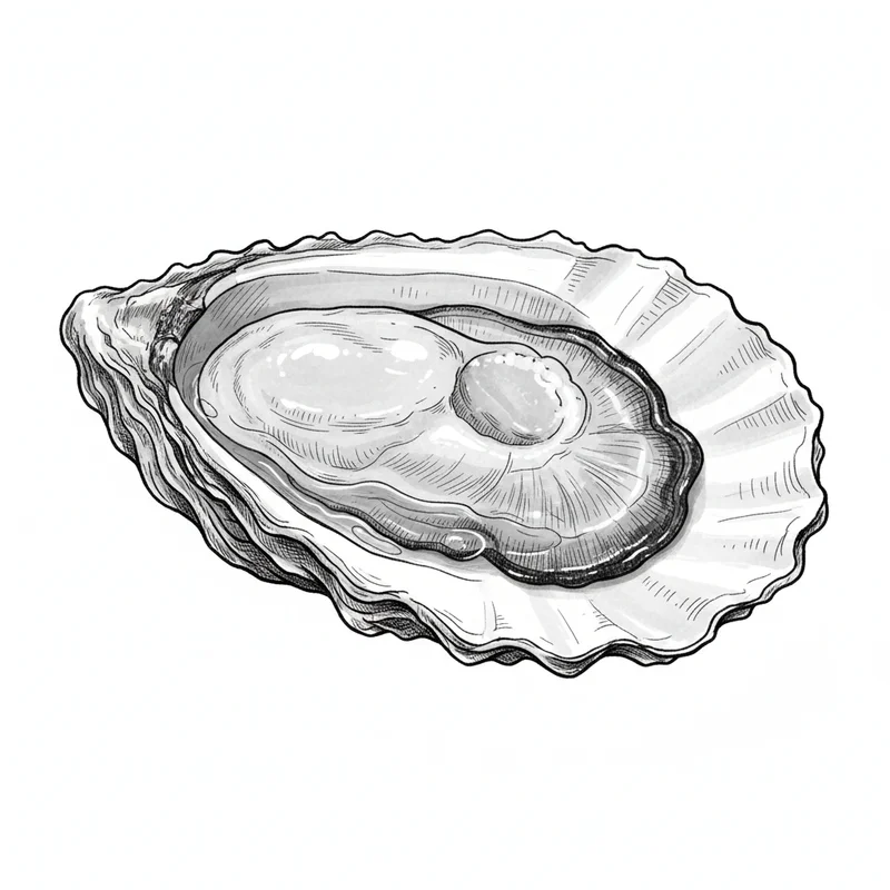 Effingham Inlet oyster illustration