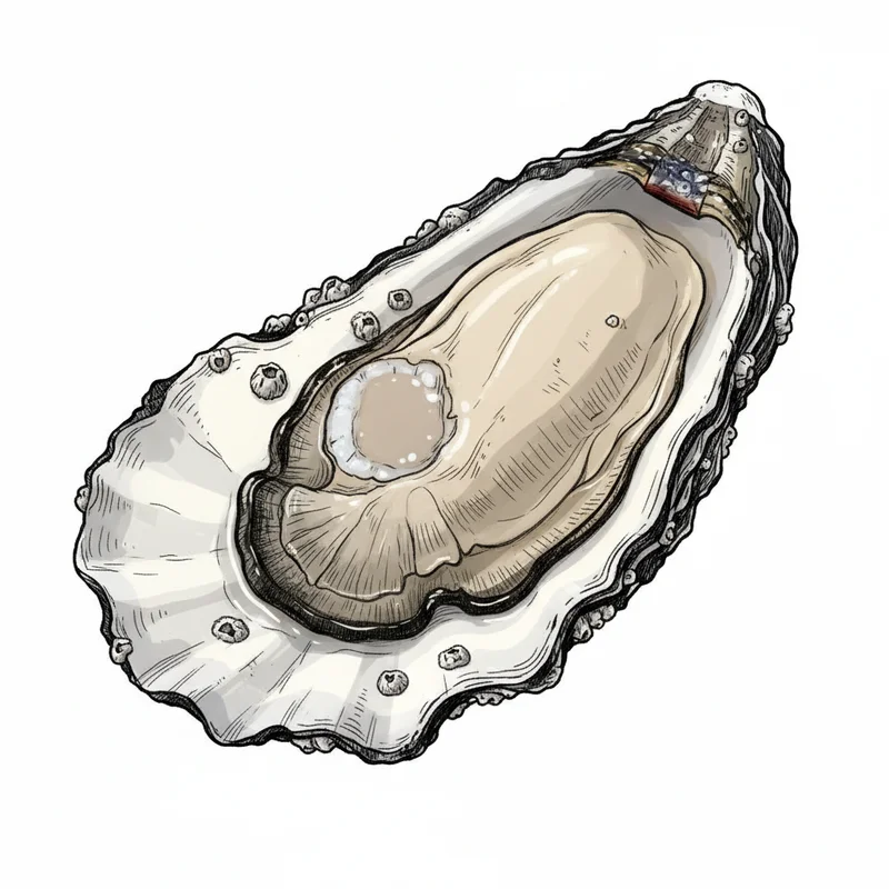 Elkhorn oyster illustration