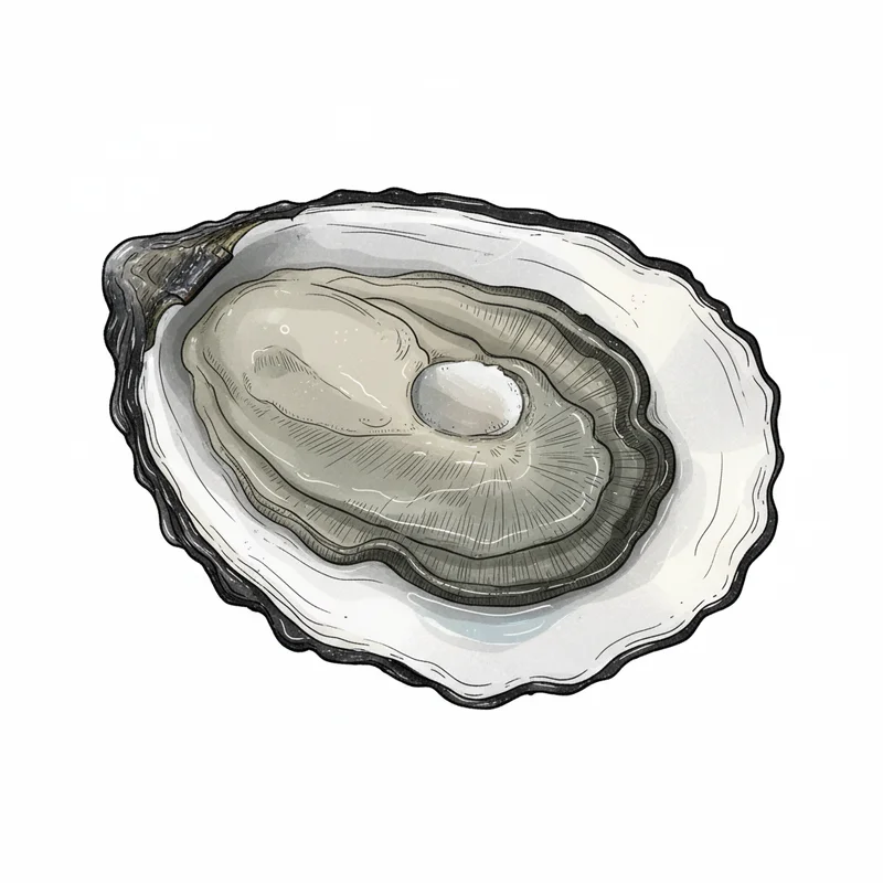 European Flat oyster illustration