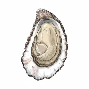 Fanny Bay oyster illustration