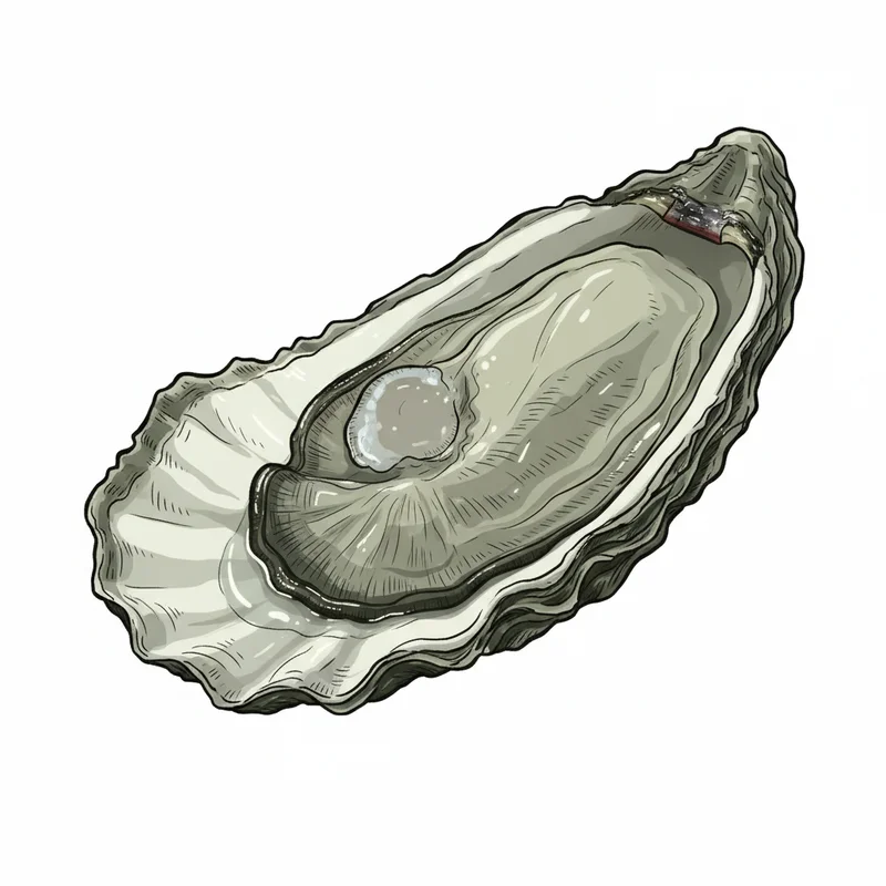 Fine de Claire oyster illustration