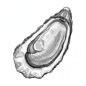 French Kiss oyster illustration
