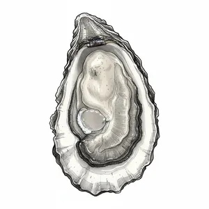 Galveston Bay oyster illustration