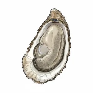 Gay Island oyster illustration