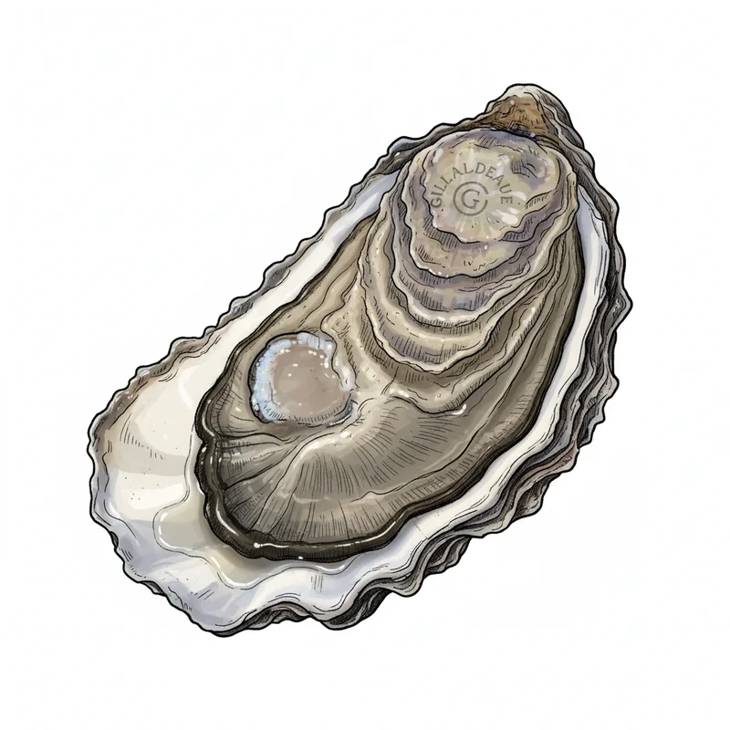 Gillardeau oyster illustration