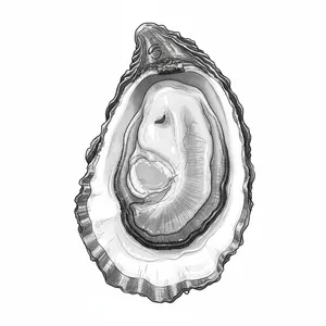 Gillardeau oyster illustration