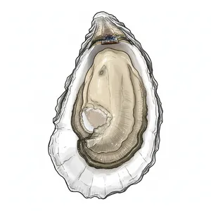 Great White oyster illustration