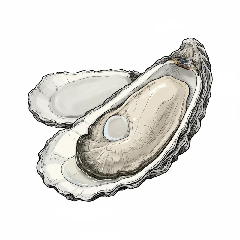 Gulf Coast oyster illustration
