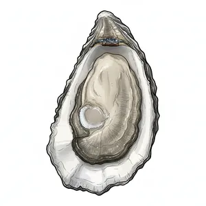 Gulf Coast oyster illustration