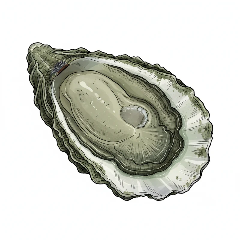 Hama Hama oyster illustration